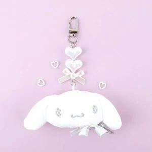 [골드스마일]산리오 시나모롤 실버비즈 얼굴 가방고리 5cm