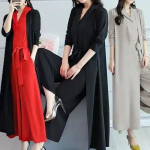 CESS 1521 원팬츠 바지정장 가디건세트 가디건 멜빵