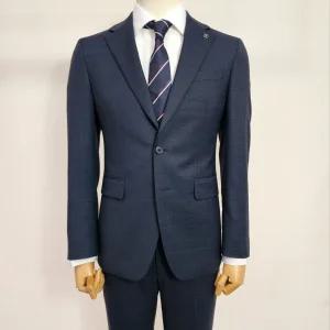 [파렌하이트]쉐도우 체크 싱글 수트 다크네이비_J33FL