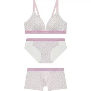 [게스언더웨어](신세계 사우스시티)배색 크로스 체크 노와이어 커플세트EWBR292CC