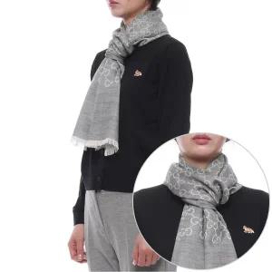 [구찌] 25FW 여성 GG 자카드 울 실크 머플러 (165904 3G646 1400 W 25F)