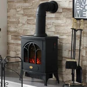 인테리어 전기벽난로 로망S (소)+연통세트 :4~5평난방 불멍온풍기 아파트벽난로 LED 장작불꽃 불멍무드등 패치카 콘솔