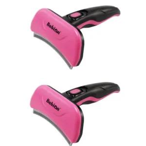 바비온 애견 미용 빗 고양이 원터치 털제거 브러쉬 X2