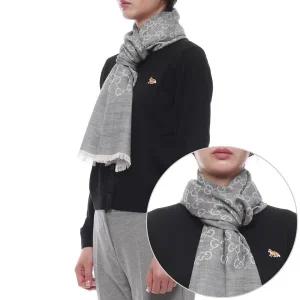 [구찌] 25FW 여성 GG 자카드 울 실크 머플러 (165904 3G646 1400 W 25F)