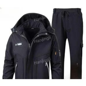 남성 기모 아우터 방한 작업복 한벌 다운 점퍼 경량 바지 상하 바람막이 아웃도어 자켓