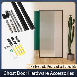 베어링 완전 숨겨진 트랙리스 고스트 문짝 더블 버퍼 슬라이드 특수 나무 알루미늄 프레임 하드웨어 액세서