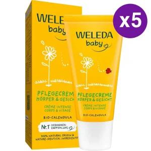 벨레다 베이비 카렌듈라 너리싱 바디 앤 페이스 크림 30ml 5개 Weleda Baby Calendula Care Nourishing Cre