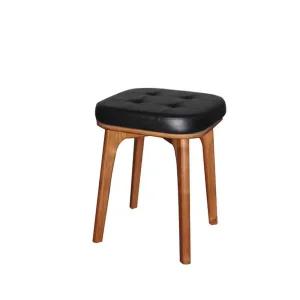 쿠션 스툴 빈티지 수납형 원목 벤치 의자 사각 고급 캔버스 발받침