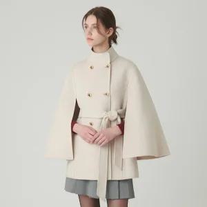 케이프 스타일 핸드메이드 코트/S244B731_