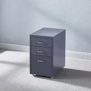 고품질 어반 철재 3단 서랍장 다크그레이 사무실 철재 3단 (WFF5FE3)