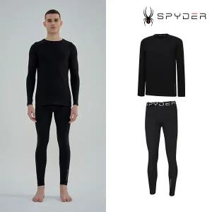 [스파이더] 남성 소프트 터치 기능성 웜웨어 상하의 세트 블랙