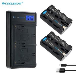 COOLSHOW NP-F550 배터리 2600mah  NP F570 F330 YONGNUO 카메라 조명 충전기