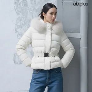 [ab.plus] 후드 벨티드 숏 패딩 (LSA1MU34A)