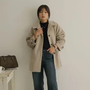 [66-110] 나하 울 벨티드 카라 하프 코트