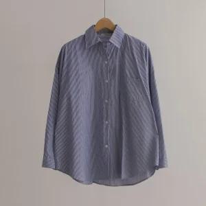 [66-100] 스든 루즈 스트라이프 카라 남방