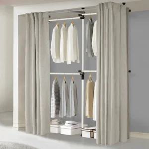 왕자 심플4단커튼행거_노블리안 웜브라운_451 NOW)