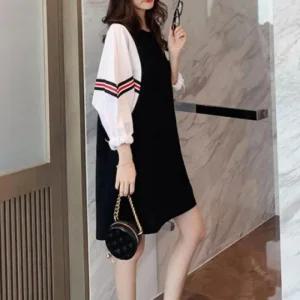 가을 롱 여성 간절기 원피스 봄 봄원피스 블랙 (498Cw)