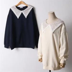 빅사이즈 202 플라워카라코튼맨투맨 DRII164