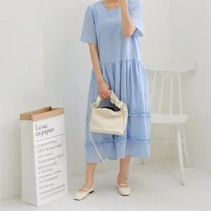 빅사이즈 107 프릴롱베이직쿨원피스 DWBE509