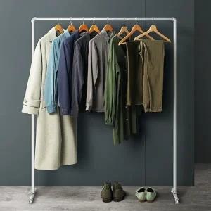 파이프행거 1.2M x1.5M 옷가게 사무실 조립식 벽행거 일자 고정식