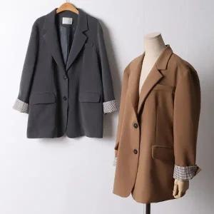 빅사이즈 510 소매배색트임오버자켓 DLTF481