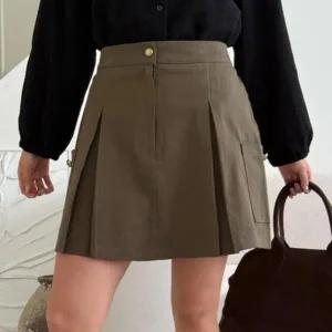 빅사이즈 510 발랄플리츠팬츠스커트 DLTV499