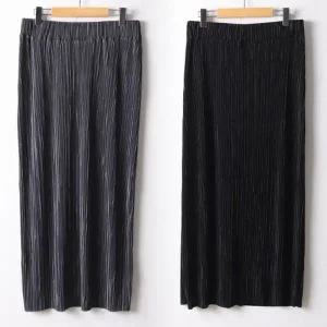 빅사이즈 509 베이직플리츠롱스커트 DRAF175