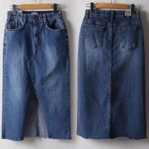 빅사이즈 509 히든앞트임데님스커트 DLOB956