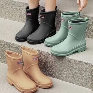 컬러레인부츠 여성 방수장화 미들부츠 패션우비신발