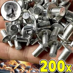 200/10x 알루미늄 해머 드라이브 확장 리벳 7/9/11mm 노크 유형 스테인레스 막대 나사  패스너 하드웨어