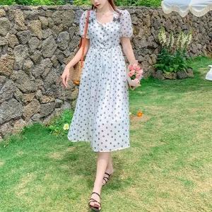 [하프클럽/]꽃잎 꽃잎원피스 코디피셜 봄여름원피스 롱원피스