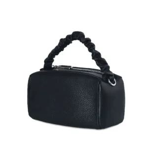 크로스백 심플 주름끈 곱창끈 토트백 가방 블랙 (WFKMOJM)