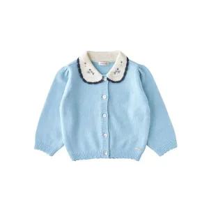 [보리보리/밍크뮤]블루모노자수가디건 (35A15-200-03)