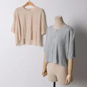 빅사이즈 508 시스루썸머골지볼레로 DRMD984