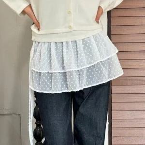 빅사이즈 507 로맨틱레이스도트스커트 DYPT706