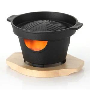 리빙아트 무쇠 미니화로 그릴 불판세트17cm