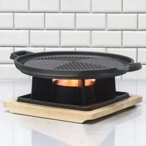 리빙아트 무쇠 화로 그릴 불판세트25cm