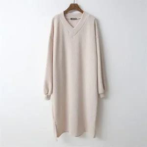 여성의류 스프링브이넥원피스 GRC502M001 빅사이즈