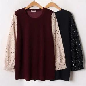 여성의류 RI 하트땡땡니트블라우스 B681H001 빅사이즈