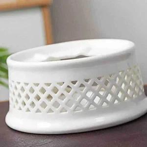 [셀러에이드]도자기 티 워머 화이트 양초 티팟 차