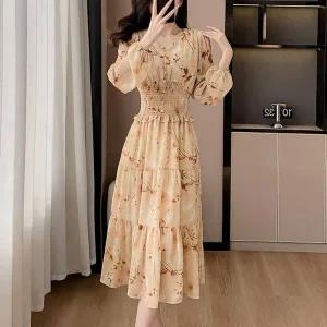 [하프클럽/]봄여름원피스 슬림 체른 롱원피스 웨이스트 프릴