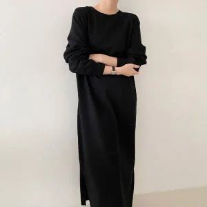 [하프클럽/]빅사이즈 511 캐주얼라운드롱원피스 DART447