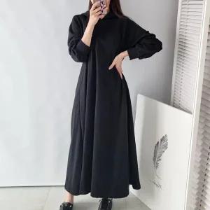 [하프클럽/]빅사이즈 511 촉감굳면후드롱원피스 DNSP913