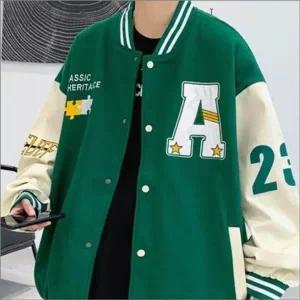 [라일리의류] Rly 남녀공용 배색 야구점퍼 대학생 과잠바 스타일 오