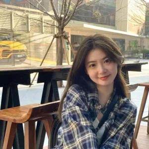 [라일리여성의류] Rly 루즈핏 네이비 체크셔츠 오버핏 꾸안꾸룩 남방 S