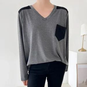 빅사이즈 511 포켓시스루레이스티셔츠 DBSV579