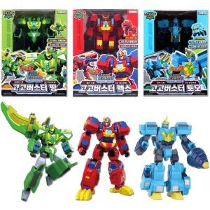 고고다이노 고고버스터 렉스 핑 토모 변신 로봇 3종 세트 장난감