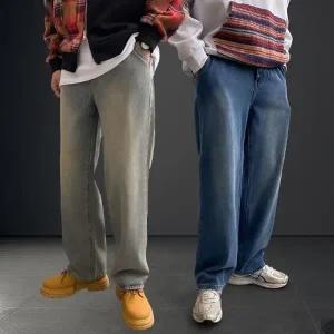 [라일리의류] Rly 아이리스 빅사이즈 올밴딩 세미와이드 청바지 (5