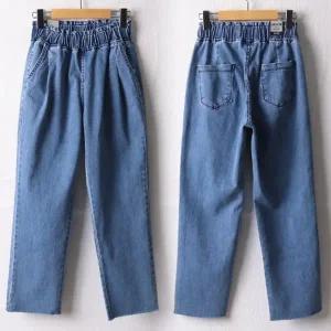 빅사이즈 404 밑단컷팅통밴딩팬츠 DLOI480