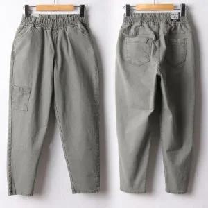 빅사이즈 404 코튼워싱밴딩배기팬츠 DLOF447